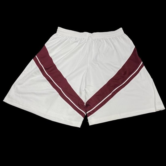 NEW Under Armour Zagger Lacrosse Shorts Adult XL White Maroon LAX - Picture 2 of 10